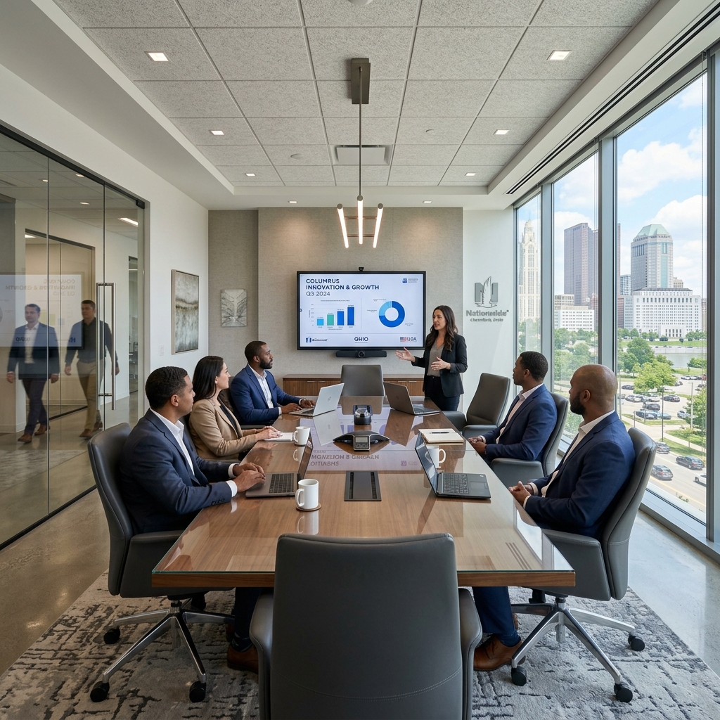 Modern corporate meeting room in Columbus, Ohio